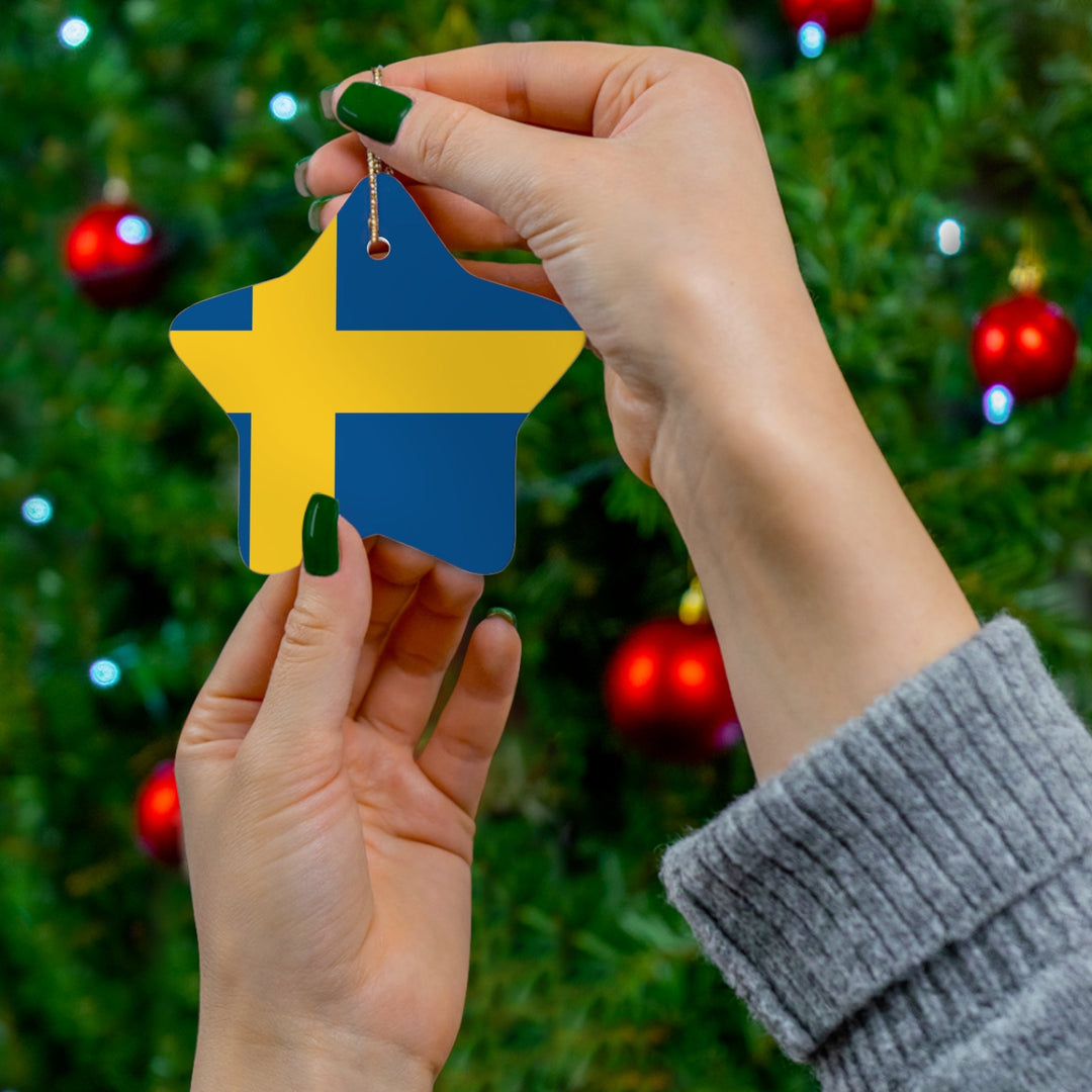 Sweden Ceramic Ornament - Ezra's Clothing - Christmas Ornament
