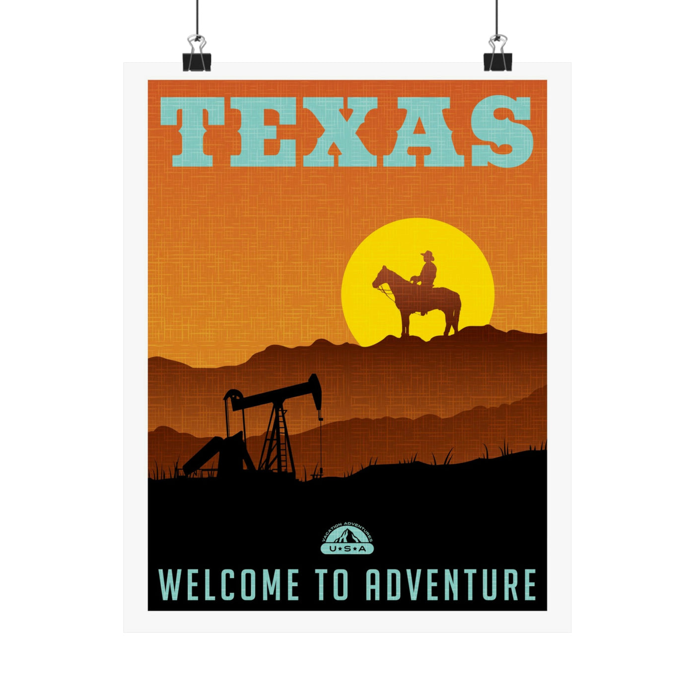 Texas Travel Poster - Ezra's Clothing