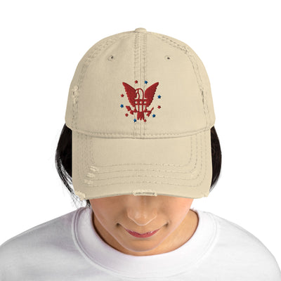 USA Eagle Emblem Distressed Hat - Ezra's Clothing