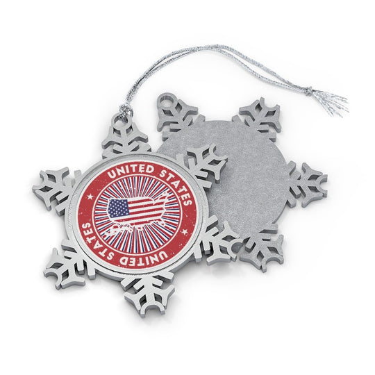 USA Snowflake Ornament - Ezra's Clothing - Christmas Ornament