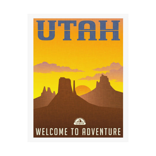 Utah Travel Poster - Ezra's Clothing - Poster