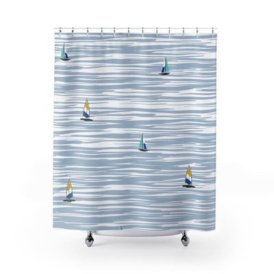 Windsurfing Ocean Pattern Shower Curtain - Ezra's Clothing