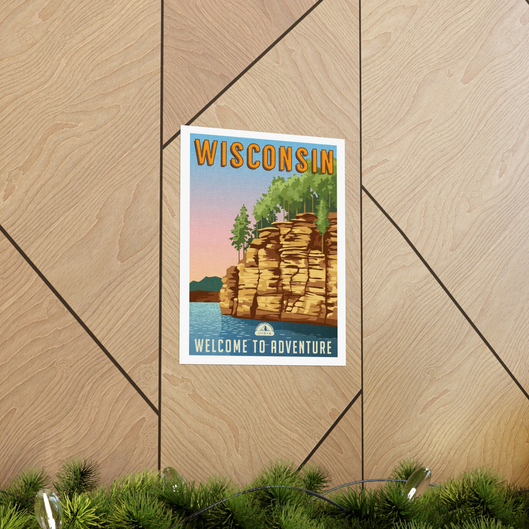 Wisconsin Travel Poster - Ezra's Clothing - Poster