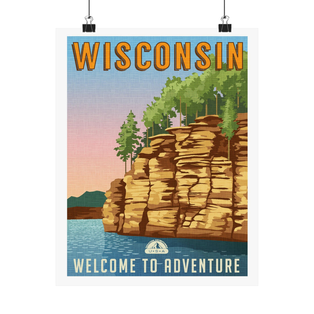 Wisconsin Travel Poster - Ezra's Clothing - Poster