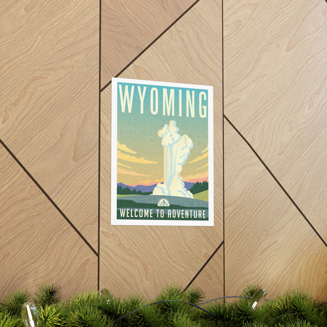 Wyoming Travel Poster - Ezra's Clothing - Poster