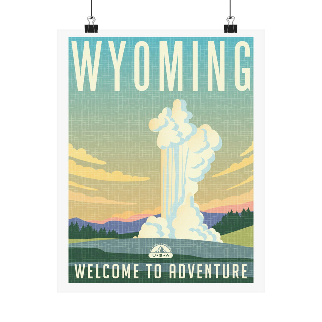 Wyoming Travel Poster - Ezra's Clothing - Poster